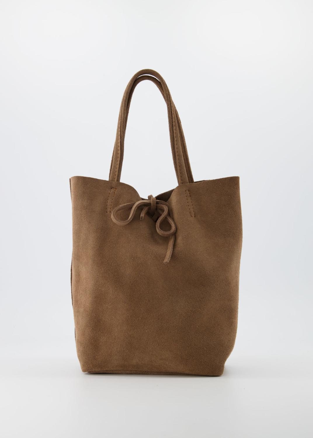 Alice mini shopper suede taupe