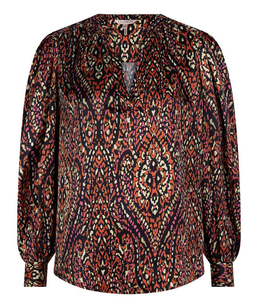 Blouse V-neck rewilding