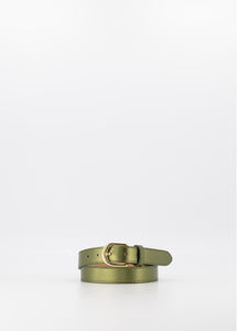 Suus metallic leer legergroen