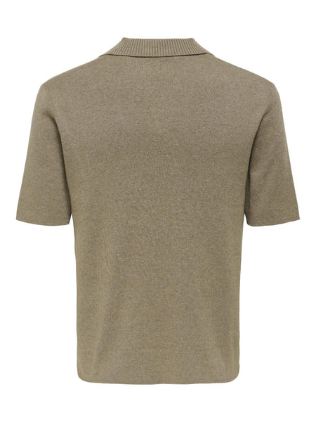 ONSTRAVIS REG 12 SS MEL KNIT