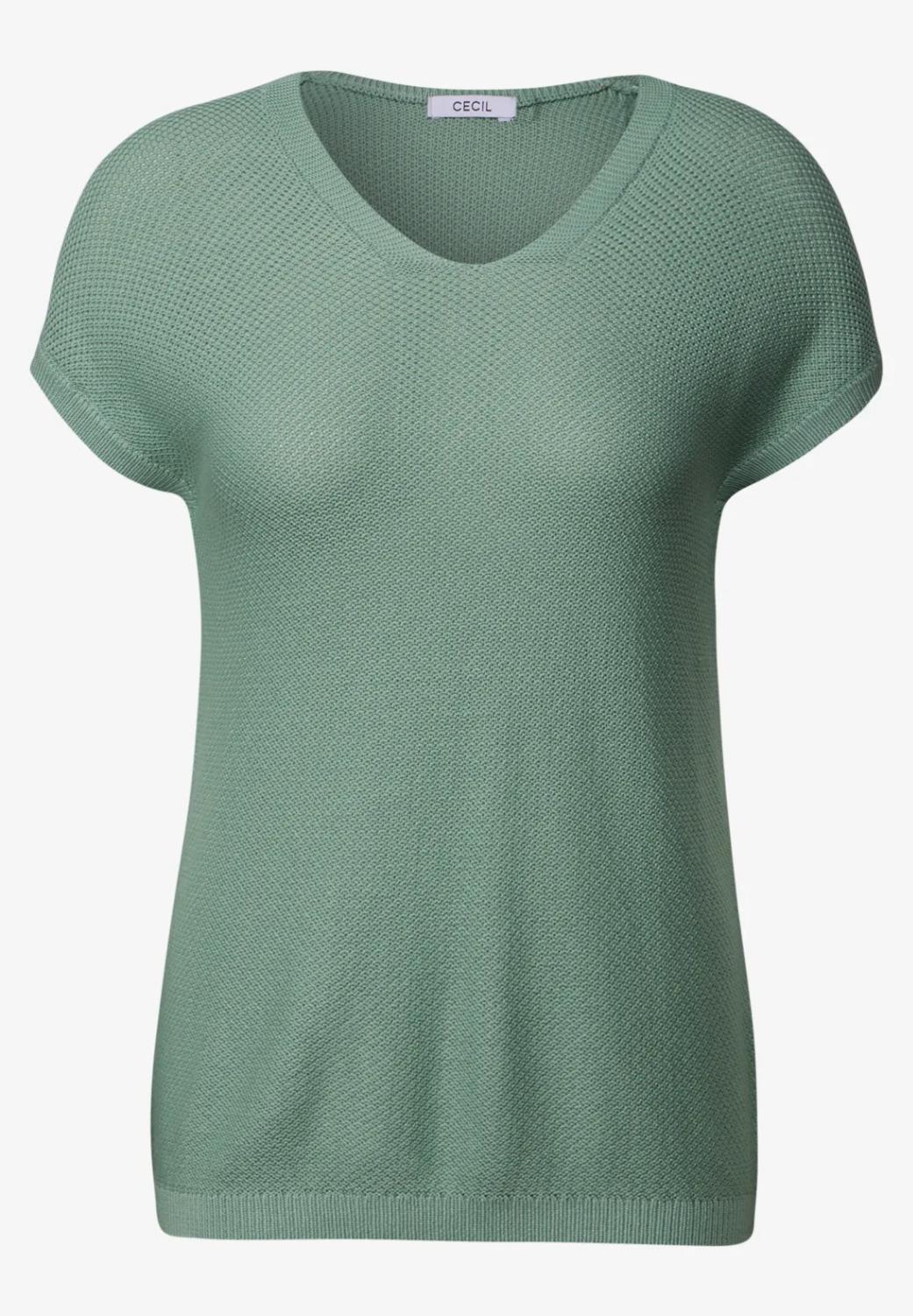 Structured V-neck
