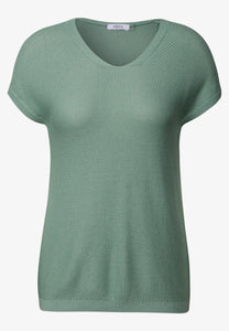Structured V-neck