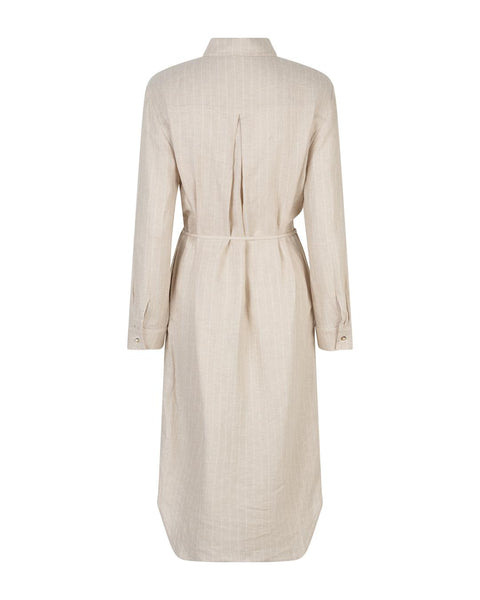 Shirtdress Linen/Visco Pinstr
