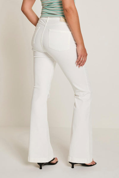 Jade color denim white