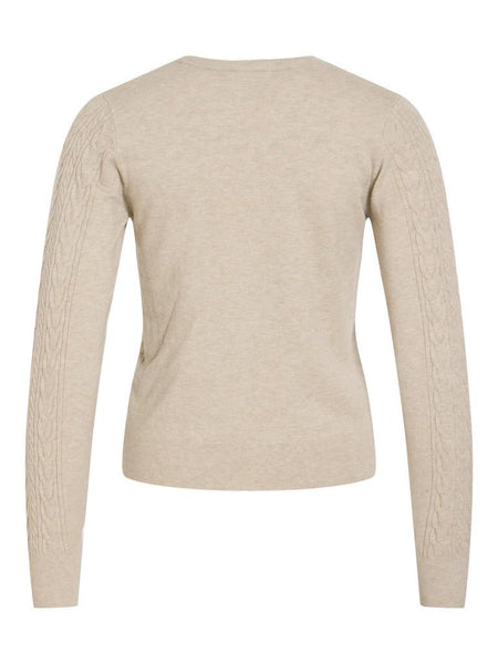 VIKERRY O-NECK CABLE L/S KNIT