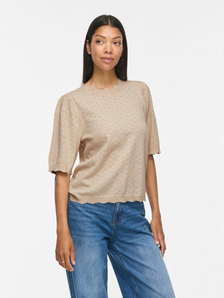 VIEMI O-NECK 2/4 SLEEVE KNIT