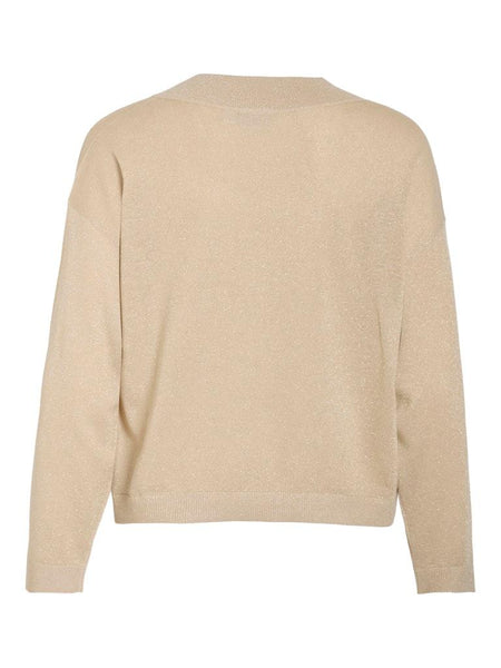 VIGINNY V-NECK L/S GLITTER KN