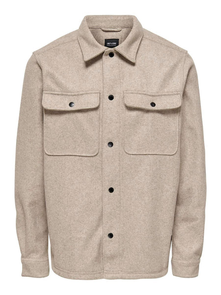 ONSASH OVR WOOLEN LOOK PKT LS