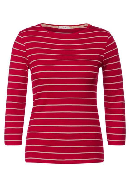 NOS Striped Basic boat Neck