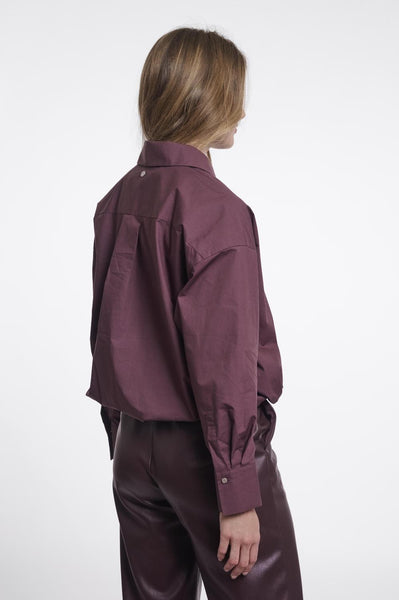 Wrap blouse with fixed innerto