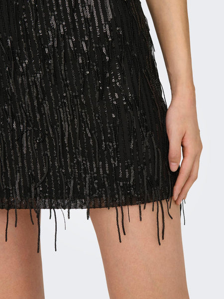 ONLSPACY SHORT SEQUINS SKIRT