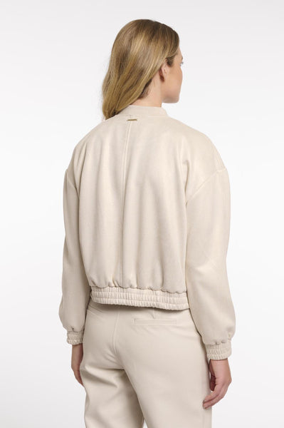 Bomber jacket with zipper clos