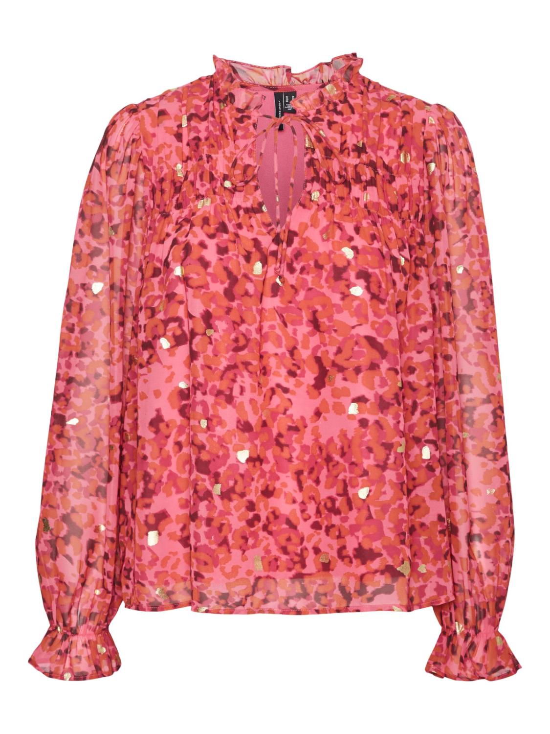 VMHOLLY FOIL LS V-NECK STRING
