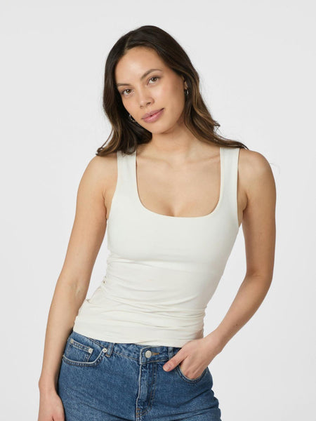Sophia jersey top white