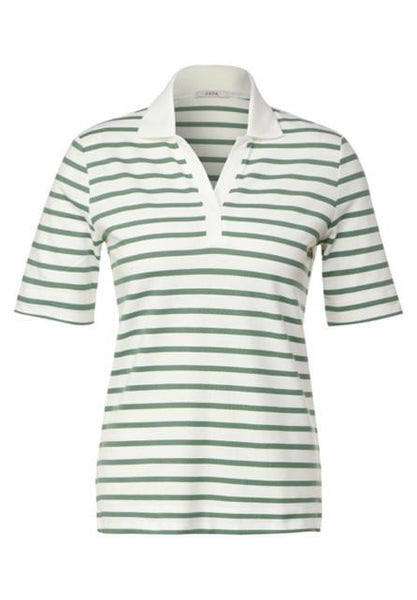 Stripe Piquee Polo T-shirt