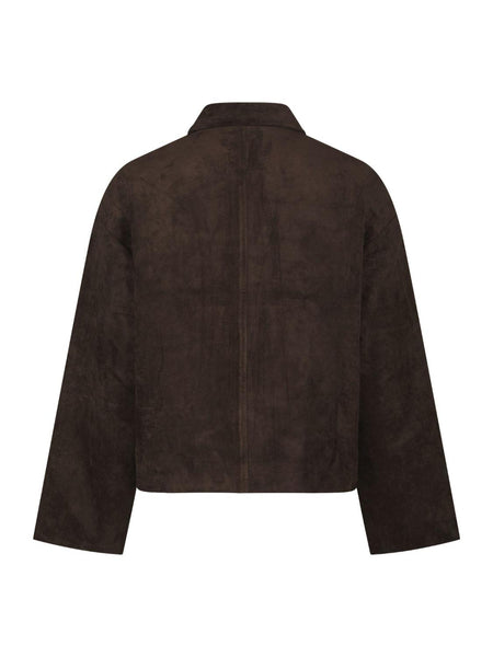 Titan faux suede jacket brown