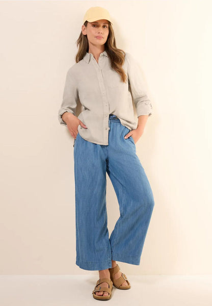LINEN_ Solid Shirt Blouse