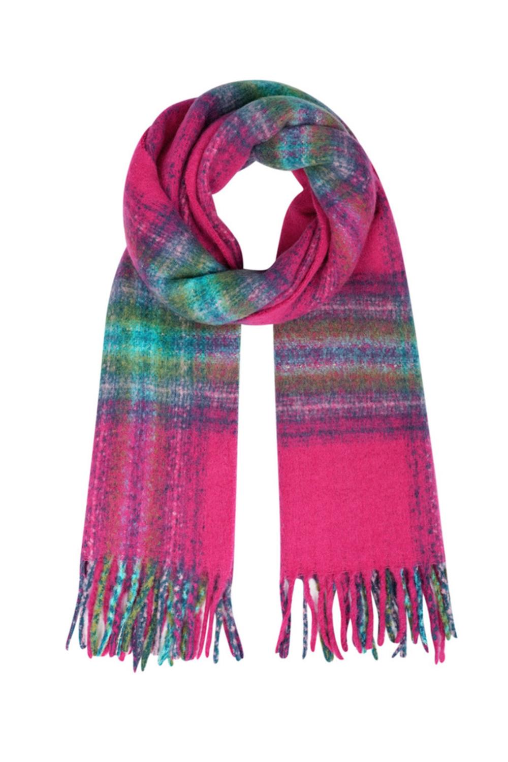 Scarf colorful stripe fuchsia