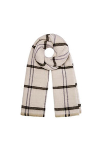 Scarf with stripes beige