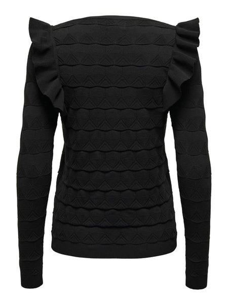 ONLSANDRA LS RUFFLE O-NECK CS