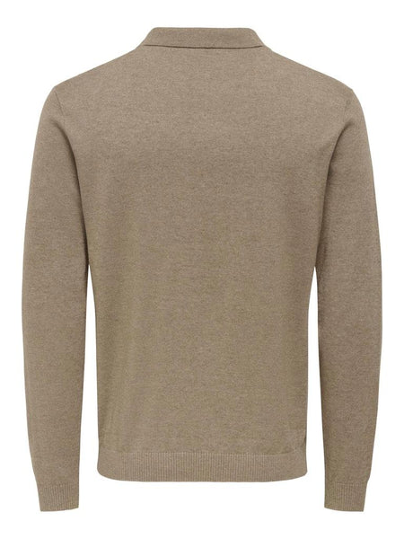 ONSLOUI REG 12 LS MEL POLO KN