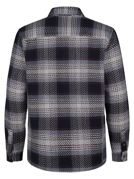 Men Shirt Long Sleeve Check