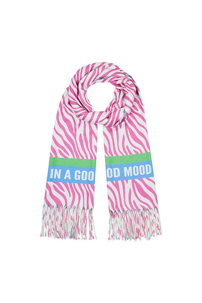 Scarf in a good mood pink blue