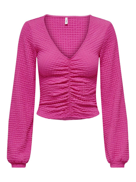 ONLMAI L/S RUCHING TOP CC JRS