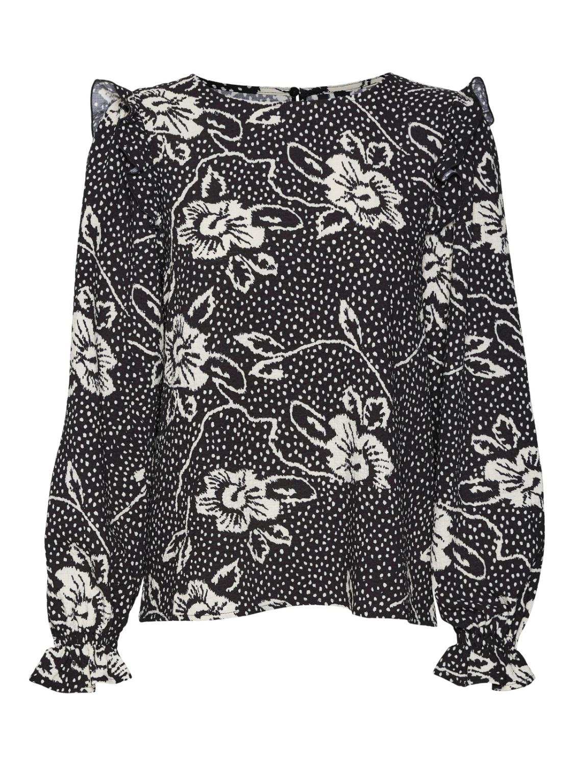 VMTILDA L/S O-NECK TOP WVN PO