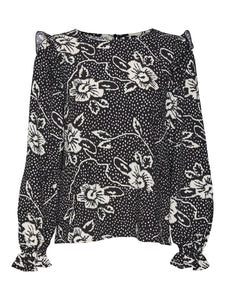 VMTILDA L/S O-NECK TOP WVN PO