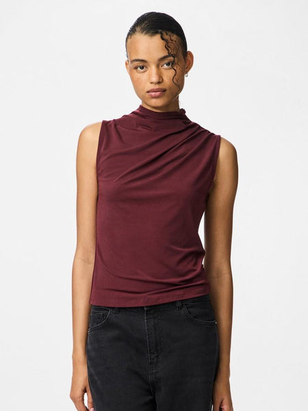 PCMADISON SL DRAPED TOP JRS N