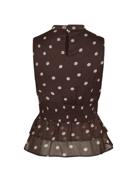 Ansol big dot top brown