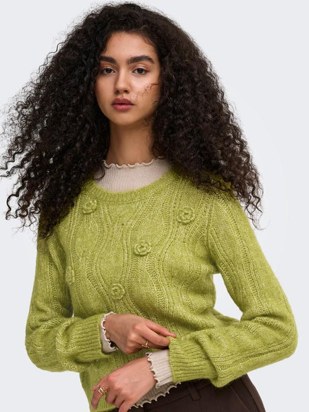 ONLMONIQUE LS O-NECK FLOWER C