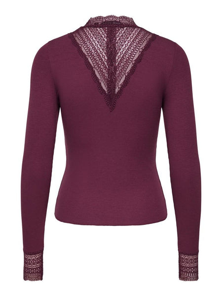 ONLTILDE L/S HIGH NECK LACE T