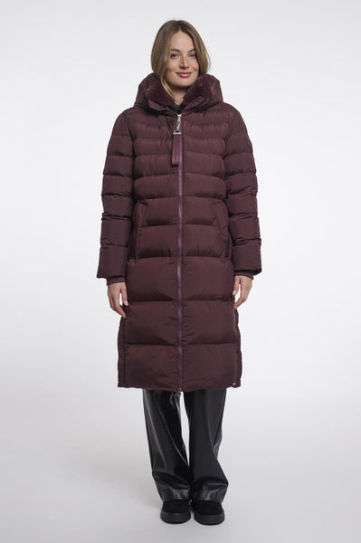 Padded coat with detachable co