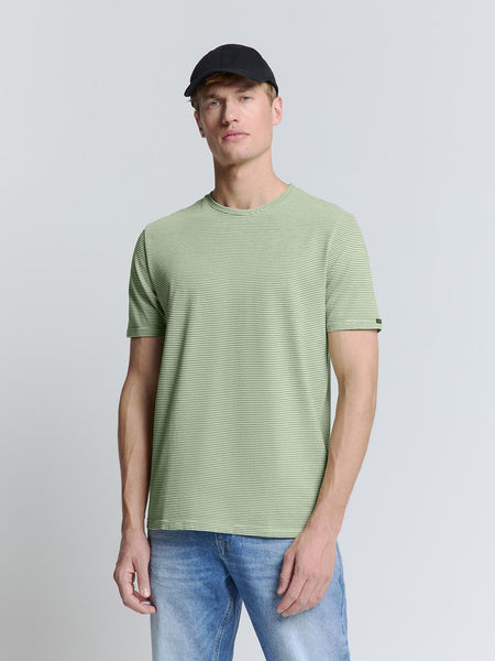 T-shirt crewneck stripes mint