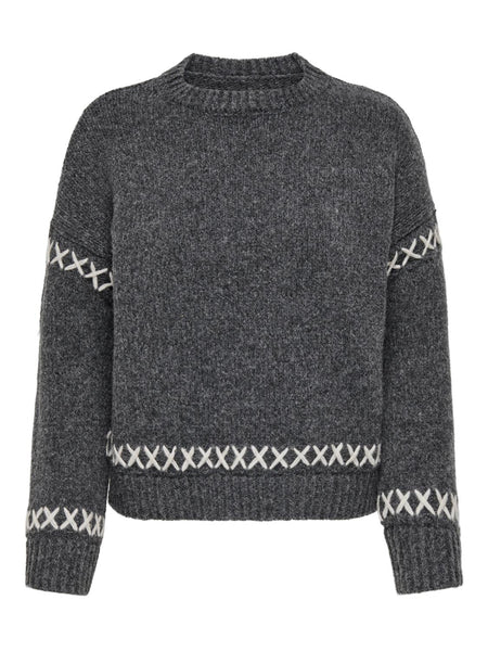 ONLAMANDA LIFE LS O-NECK DETA