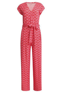Jumpsuit 25039 red-pink