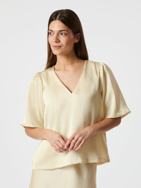 Largo sateen blouse yellow
