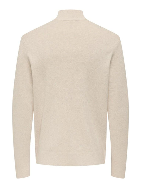 ONSTING REG HALF ZIP KNIT NOO