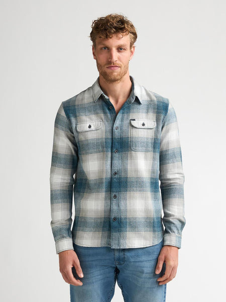 Men Shirt Long Sleeve Check