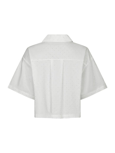 Jasie poplin stone shirt white