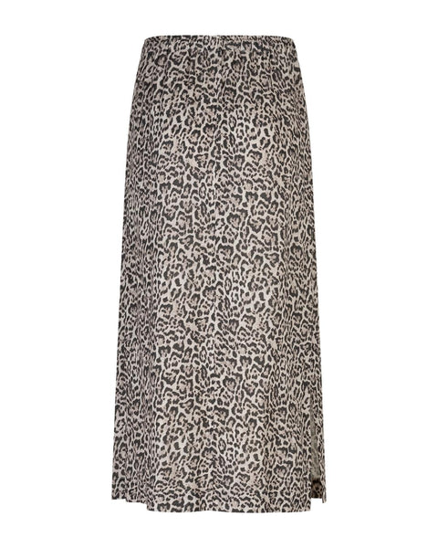 Indie Skirt Linen Leopard