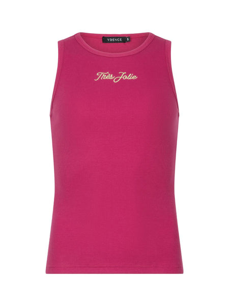 Top très jolie berry pink