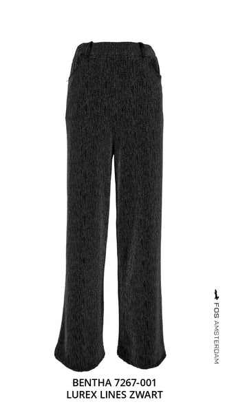 Broek bentha lurex lines zwart