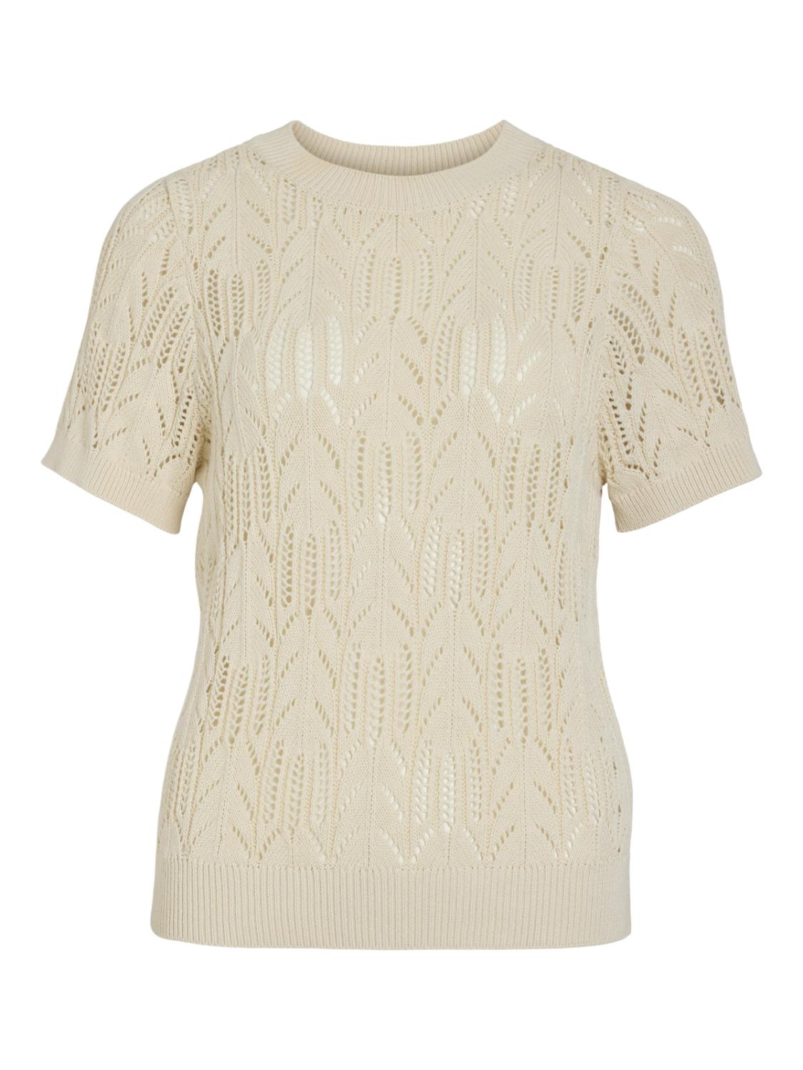 VICOTTI S/S O-NECK KNIT TOP -