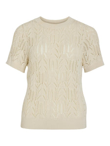 VICOTTI S/S O-NECK KNIT TOP -