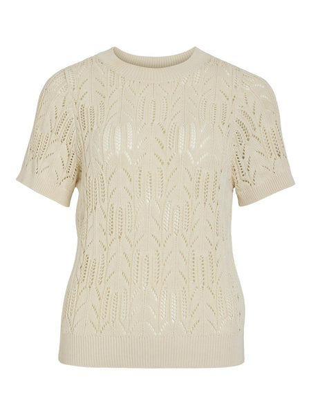 VICOTTI S/S O-NECK KNIT TOP -