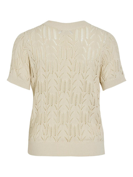 VICOTTI S/S O-NECK KNIT TOP -