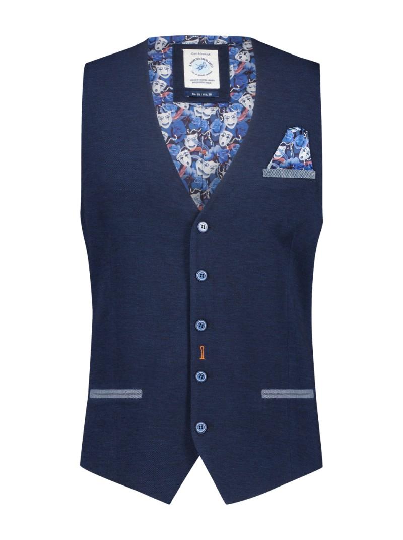 Waistcoat pique navy
